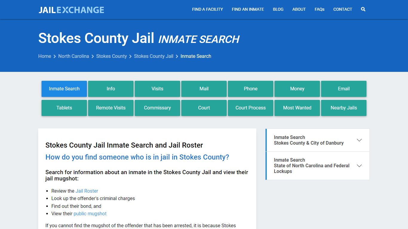 Inmate Search: Roster & Mugshots - Stokes County Jail, NC - Jail Exchange